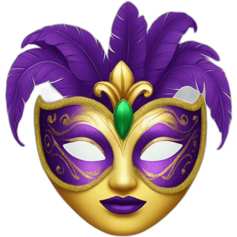 mardi gras girl mask emoji