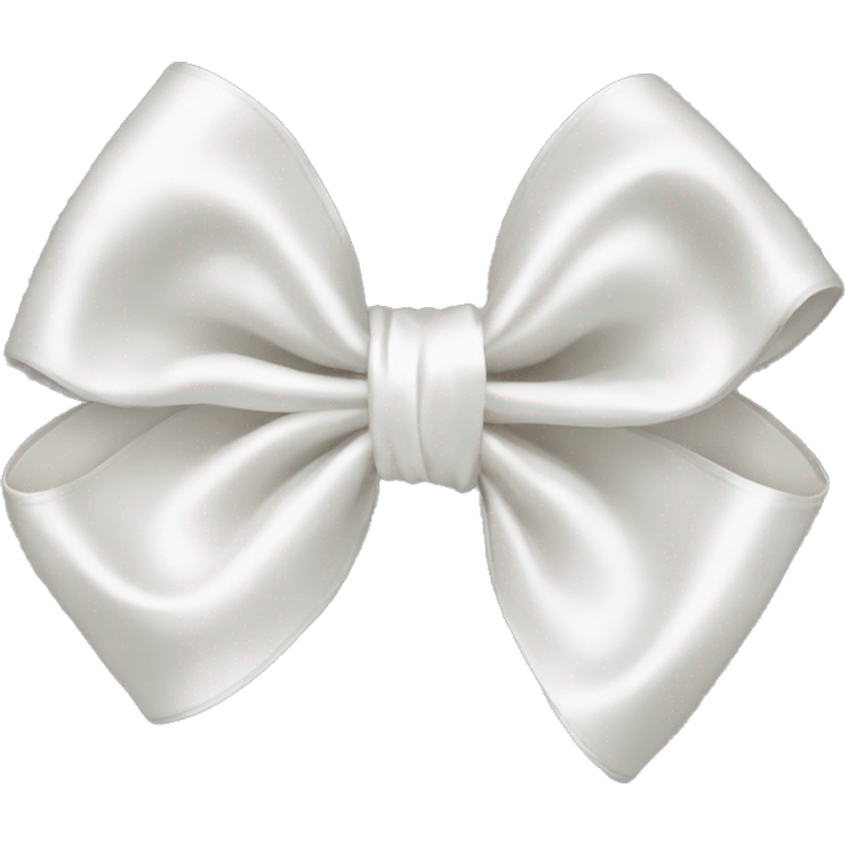 white satin bow emoji