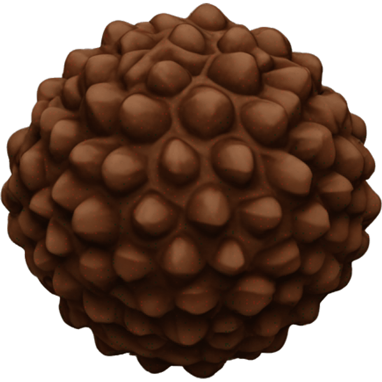 A single, vibrant, emoji-style rudraksha. It has a deep brown color with a glossy finish, emphasizing its smooth, bead-like texture. emoji