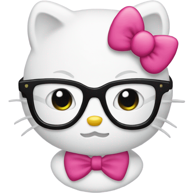 Hello Kitty with glasses emoji