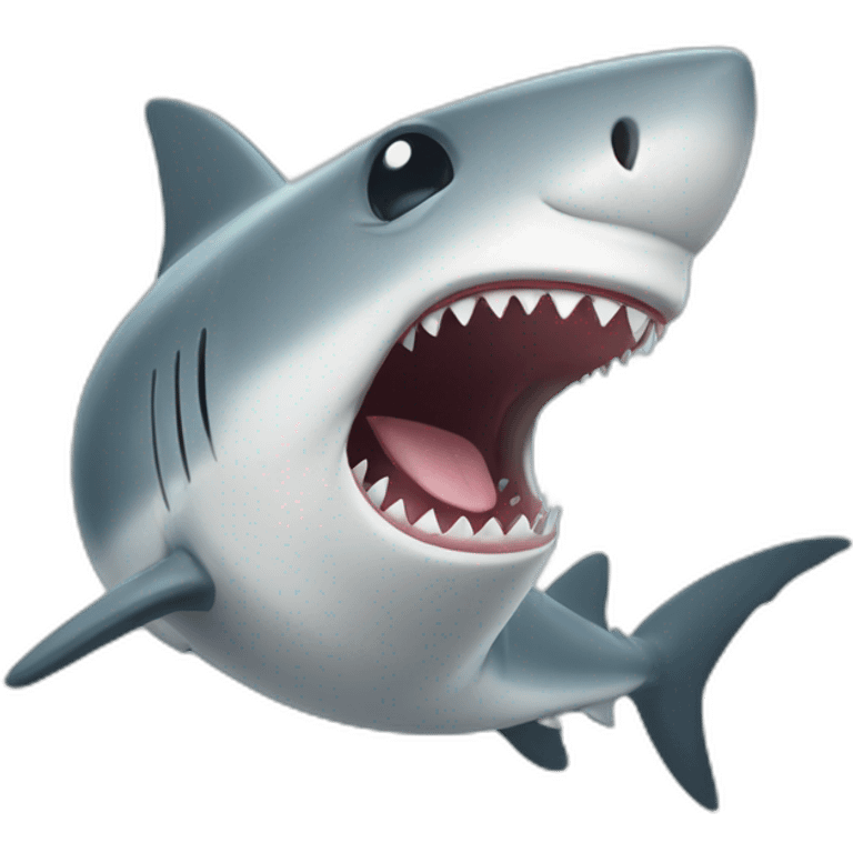 Cute Shark laughing emoji