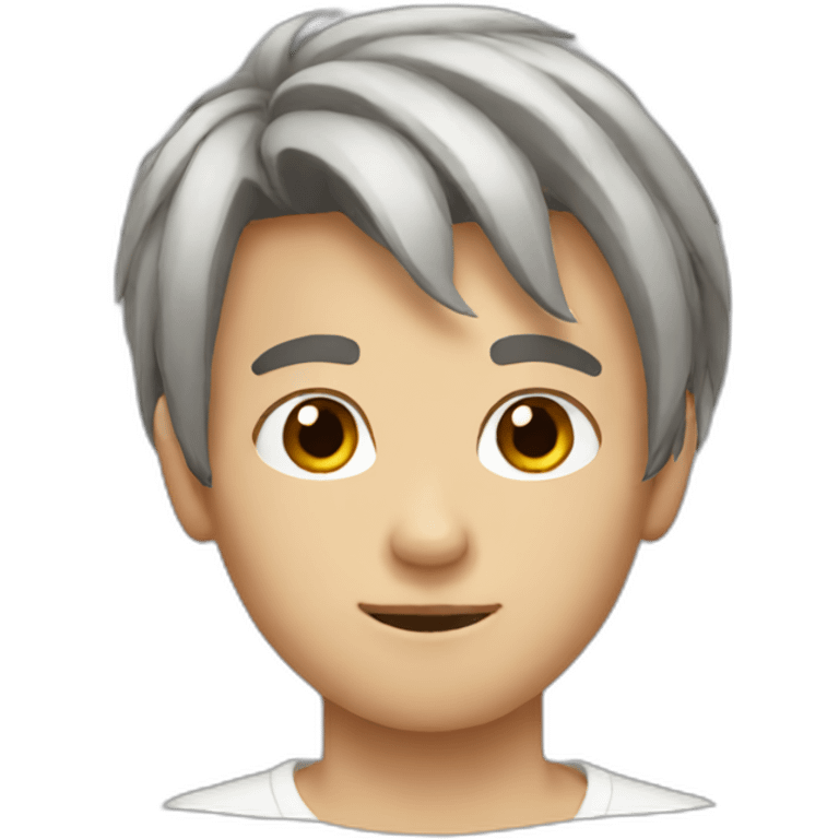 Medium hair boy emoji