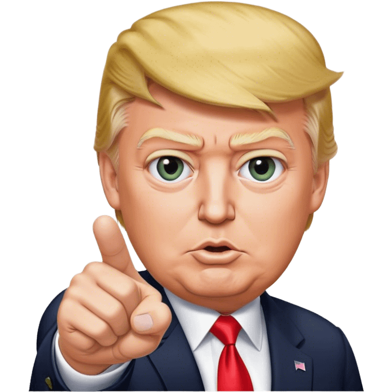 Donald Trump points his finger at the camera emoji