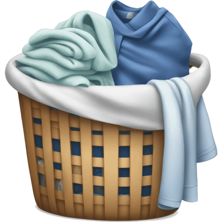 LAUNDRY BASKET WITH FOLDED CLOTHES emoji