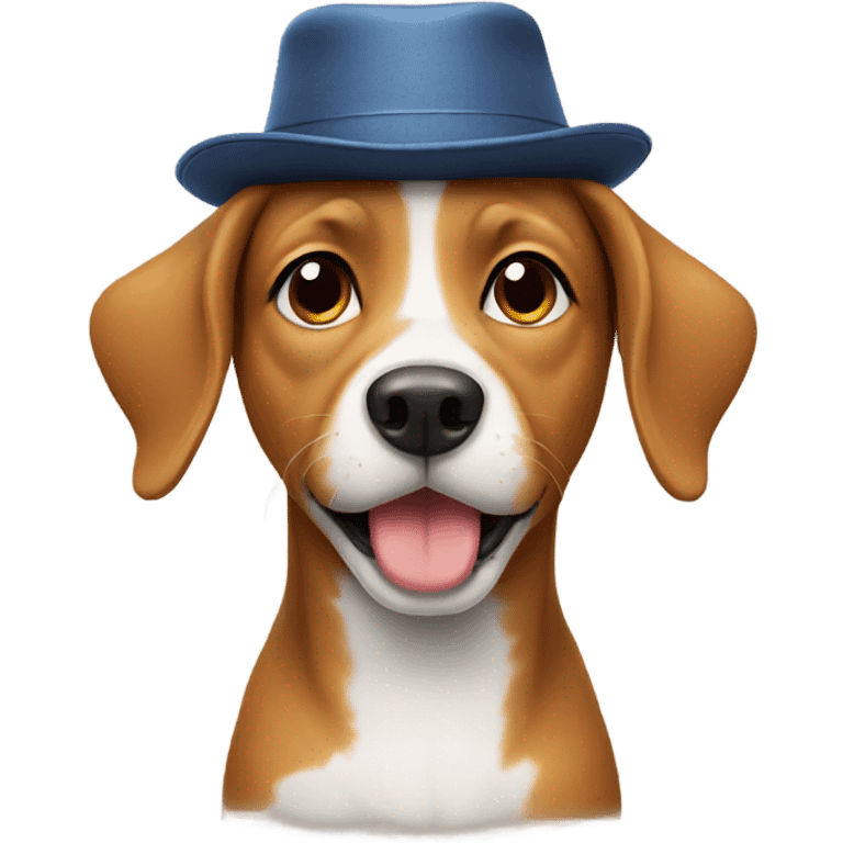 Dog with hat emoji