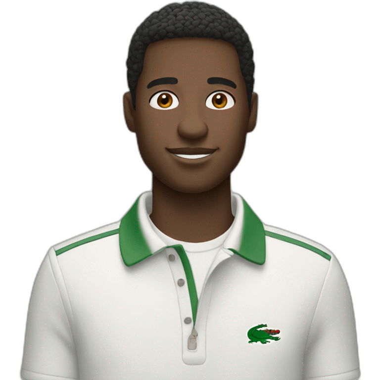 Black guy using lacoste emoji