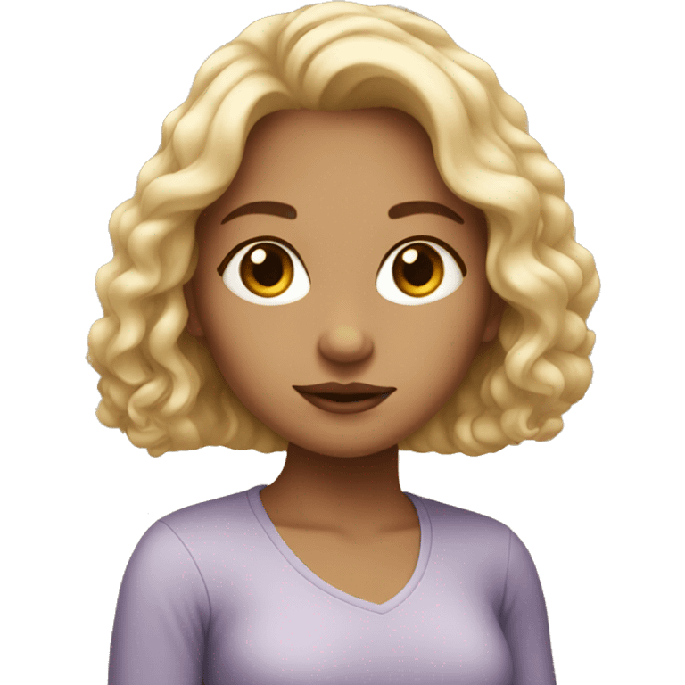 portrait of light-skinned girl emoji