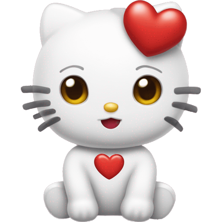 Hello kitty with heart eyes  emoji