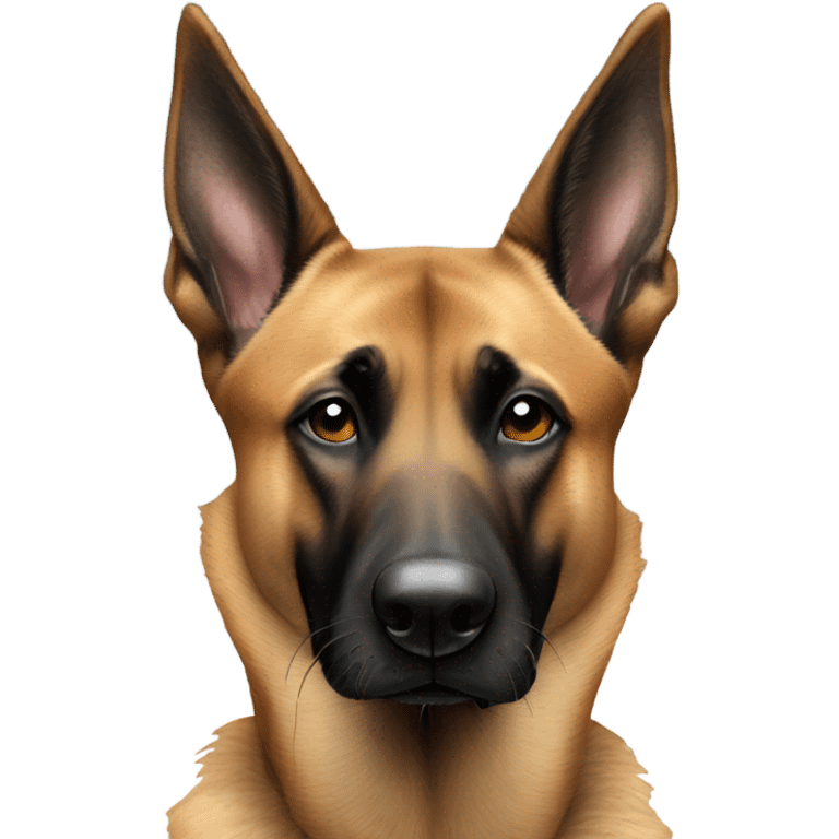 Belgian malinois with snow on nose emoji