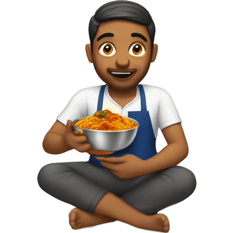 bengali man eating curry emoji