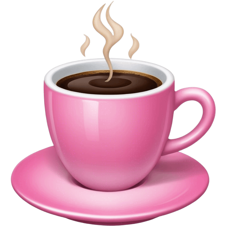 Coffe with pink emoji