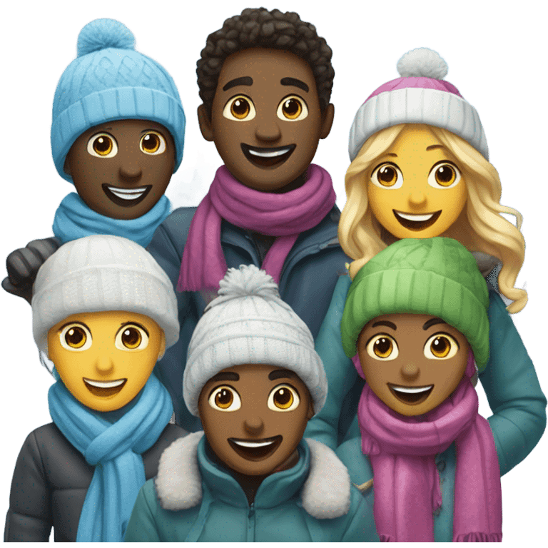 winter fun with friends emoji