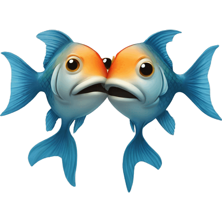 Two fish kissing emoji