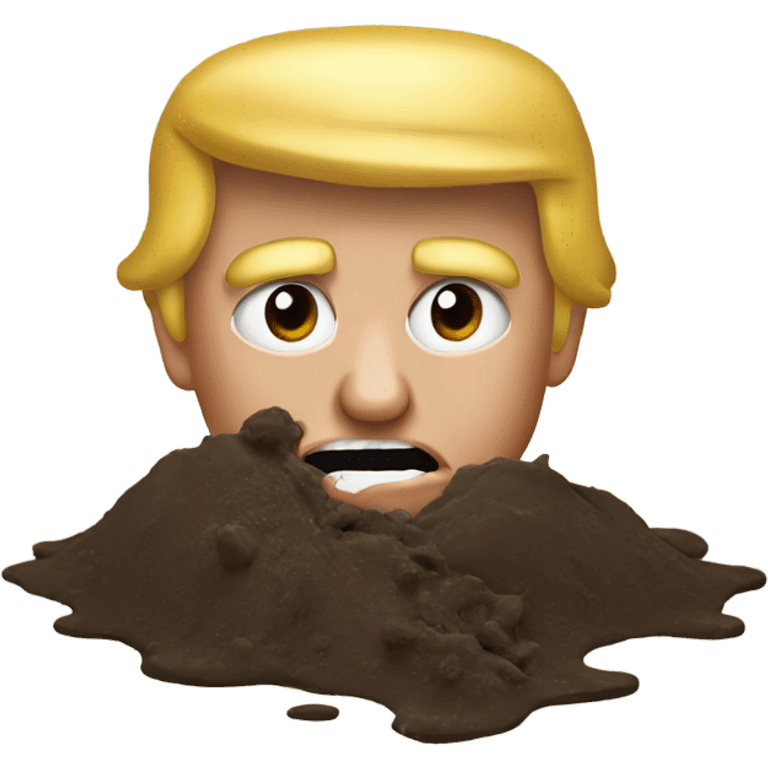 Donald trump eating mud emoji