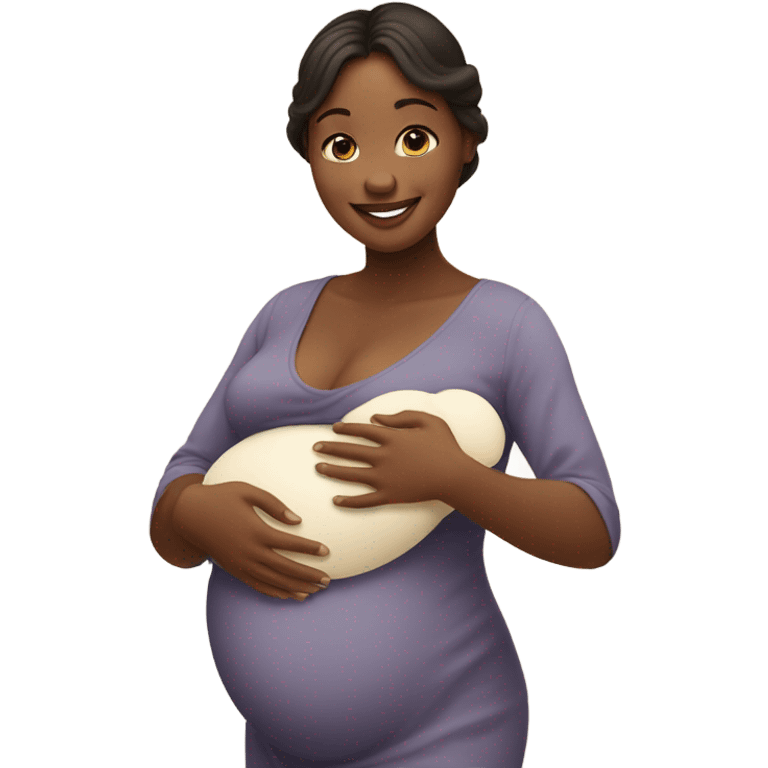 a photo of a pregnant woman emoji