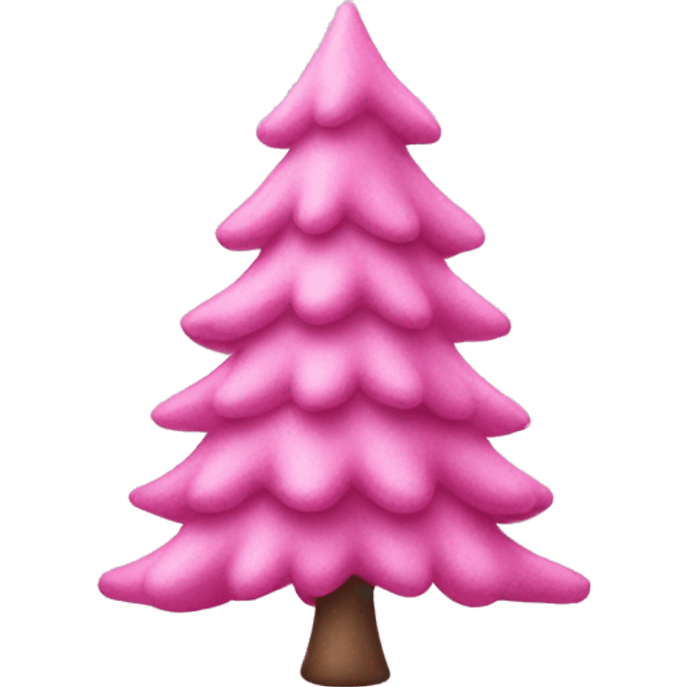 A pink Christmas tree emoji