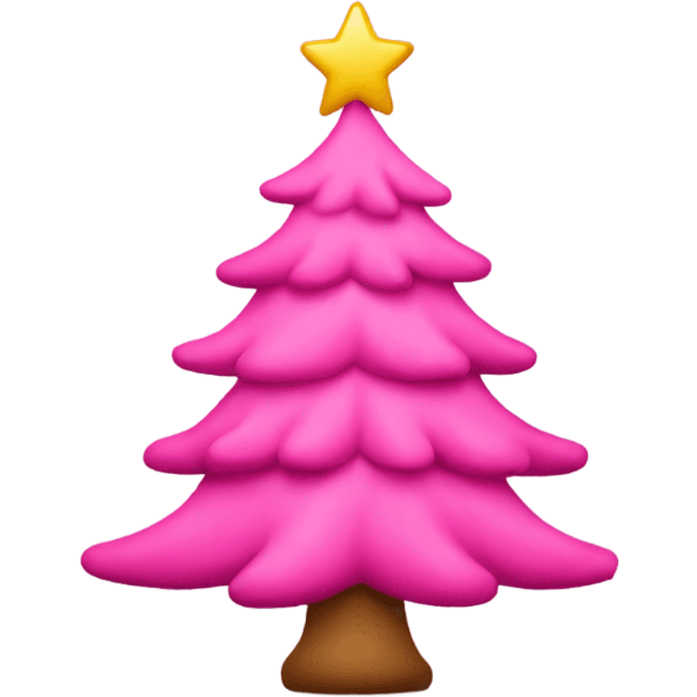 Pink Christmas tree  emoji