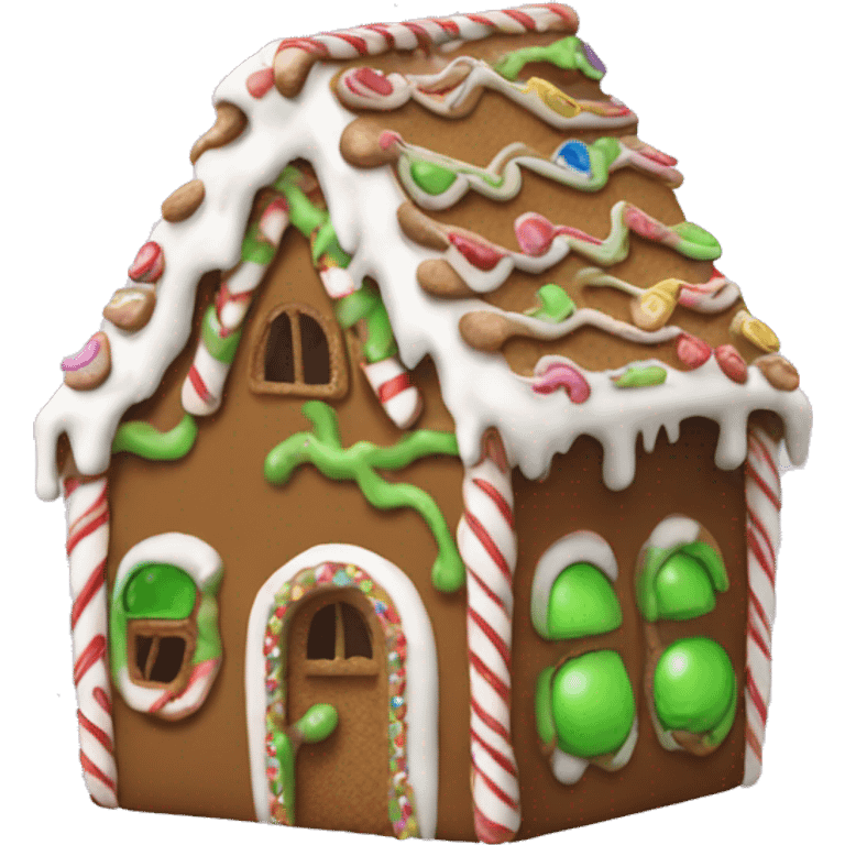 alien gingerbread house  emoji