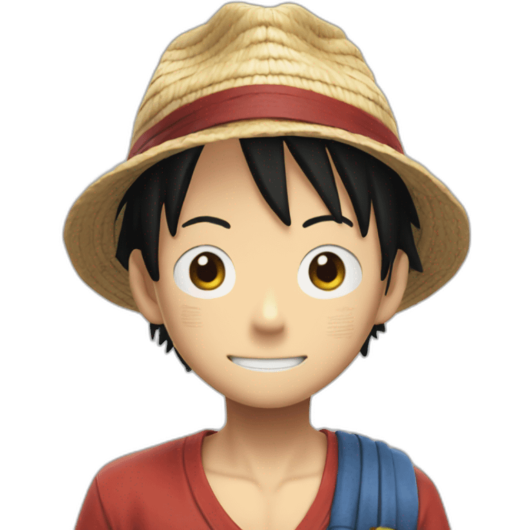 luffy from live action meeting luffy from anime emoji