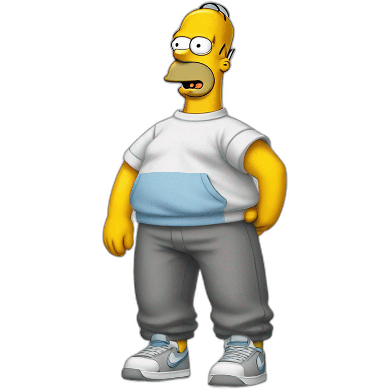 Homer simpson wearing Nike sweat-shirt emoji