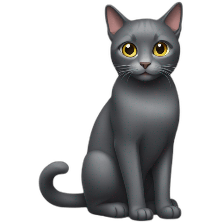 dark gray britan cat emoji