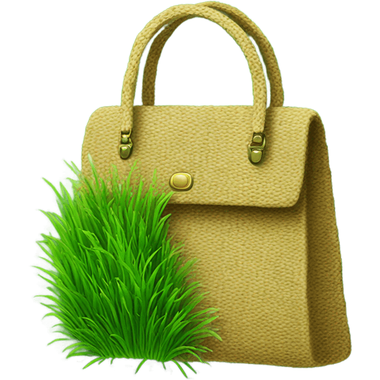 handbag made of grass emoji