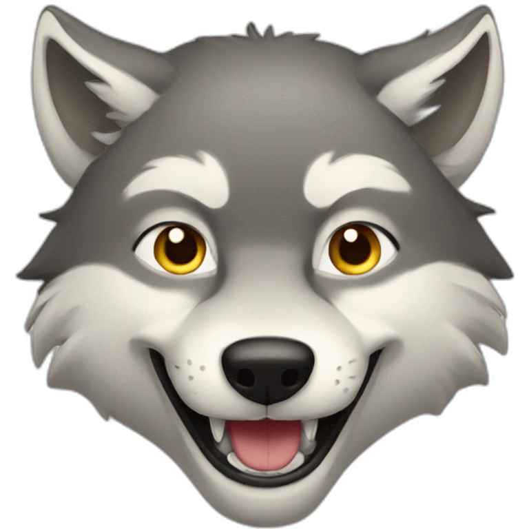 wolf smile emoji