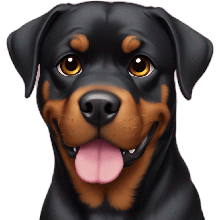 rottweiler dog pink emoji