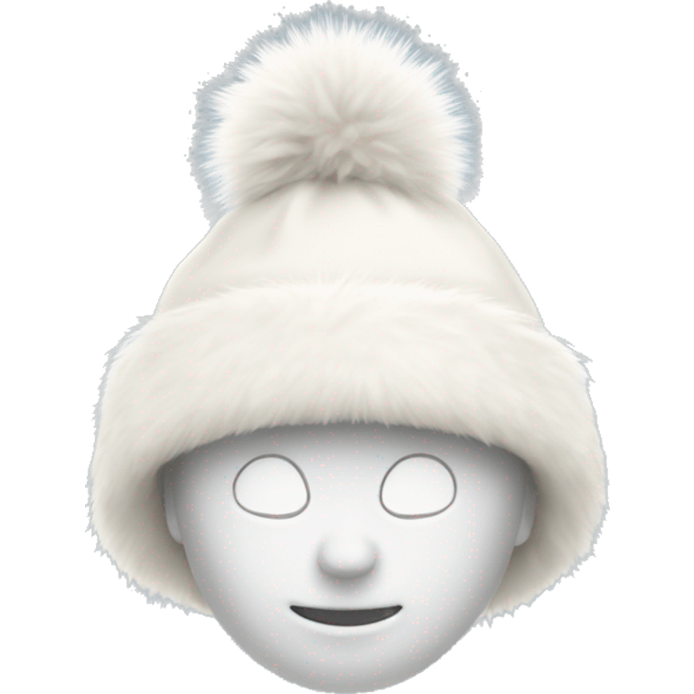 Winter white fur hat emoji