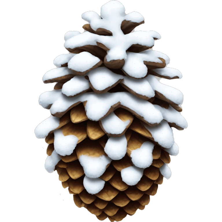 pine cone with snow emoji