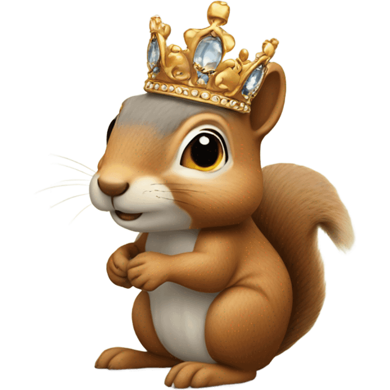 Squirrel with crown emoji