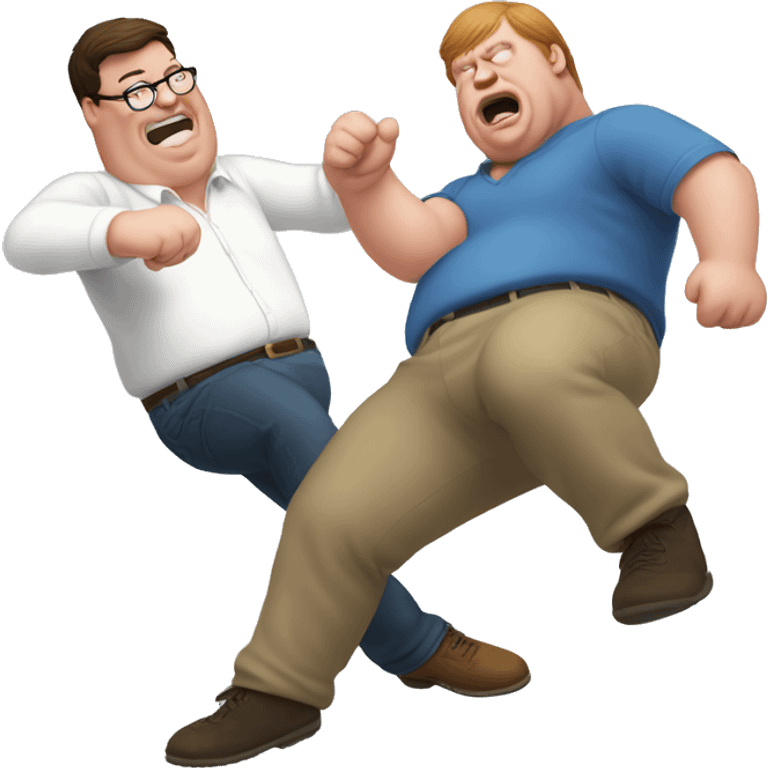 Peter griffin kicking a guy  emoji