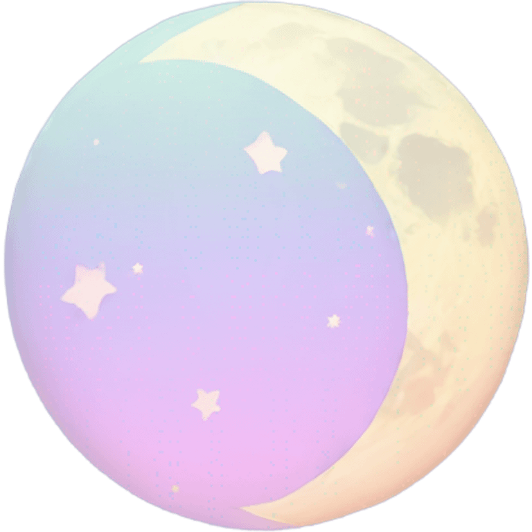 Pastel moon emoji