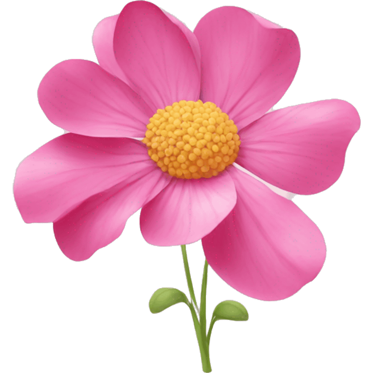 pink flower on white background emoji