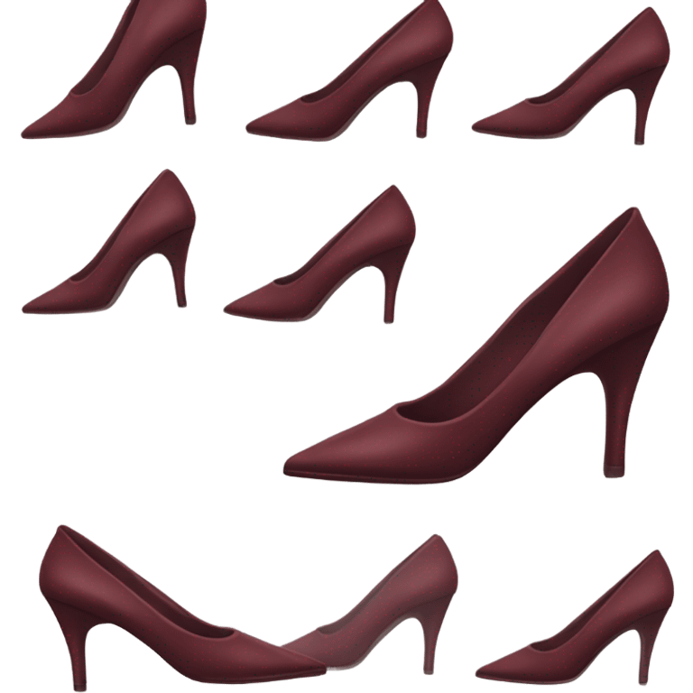 Maroon ysl low heels stiletto  emoji