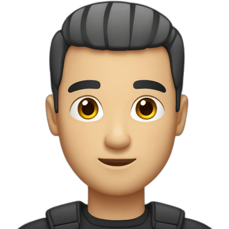 mike bronteroc with black hair and buzz cut emoji