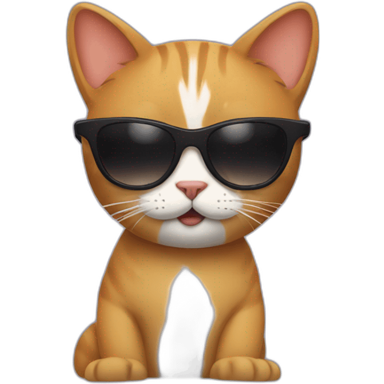 Cat with sunglasses emoji