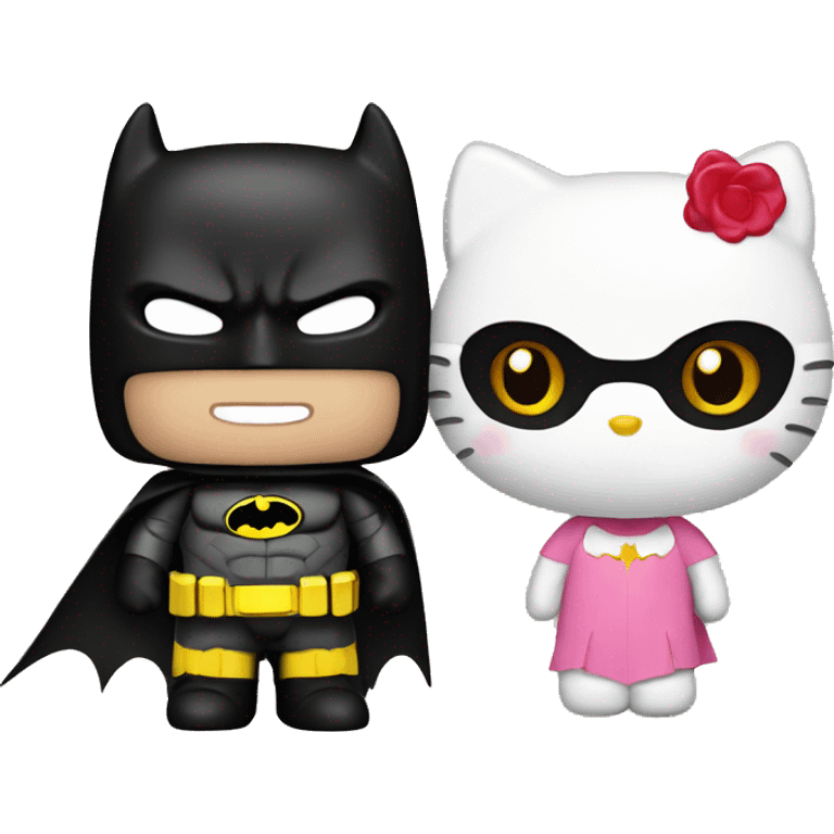 hello kitty and batman emoji