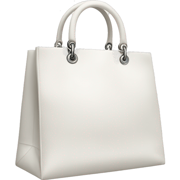 White shopping bag Dior  emoji