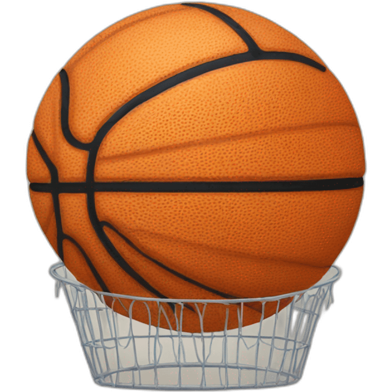 Ball of basket ball with a crown  emoji