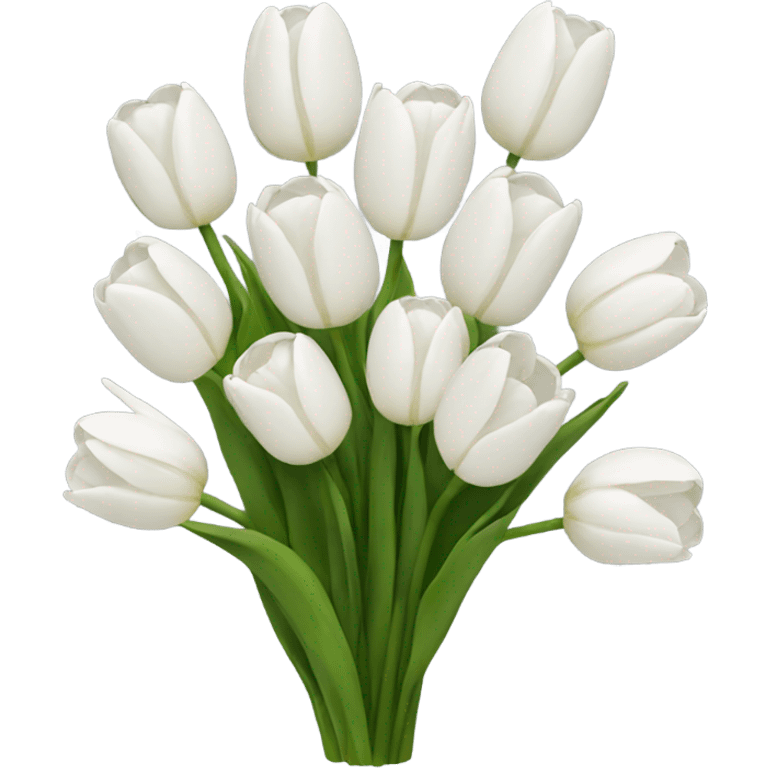 white tulip bouquet  emoji