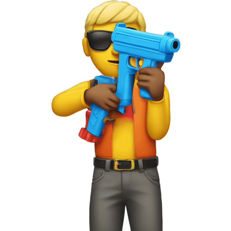 Guy with watergun emoji