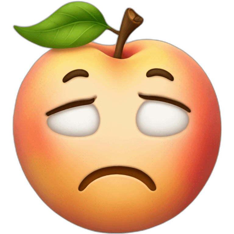 peach, crying emoji