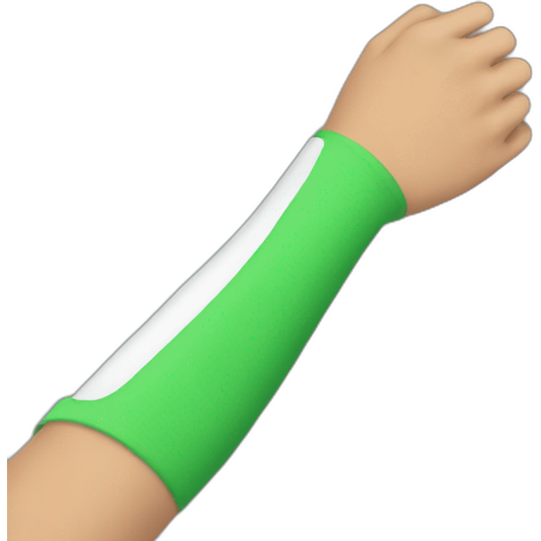 Arm with a green sleeve emoji