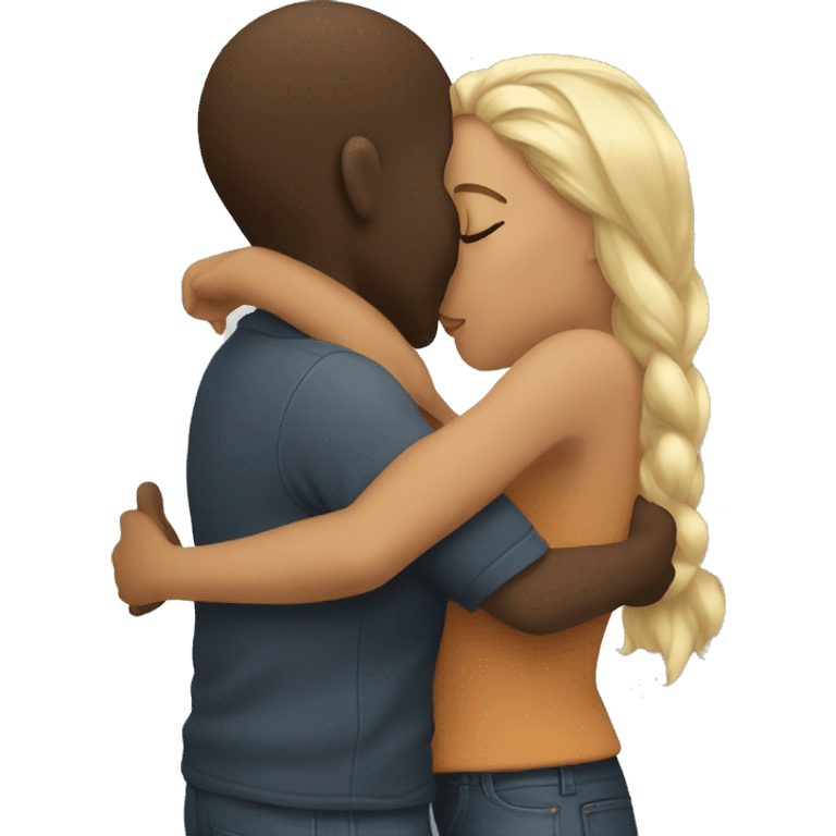 Hug and kiss emoji