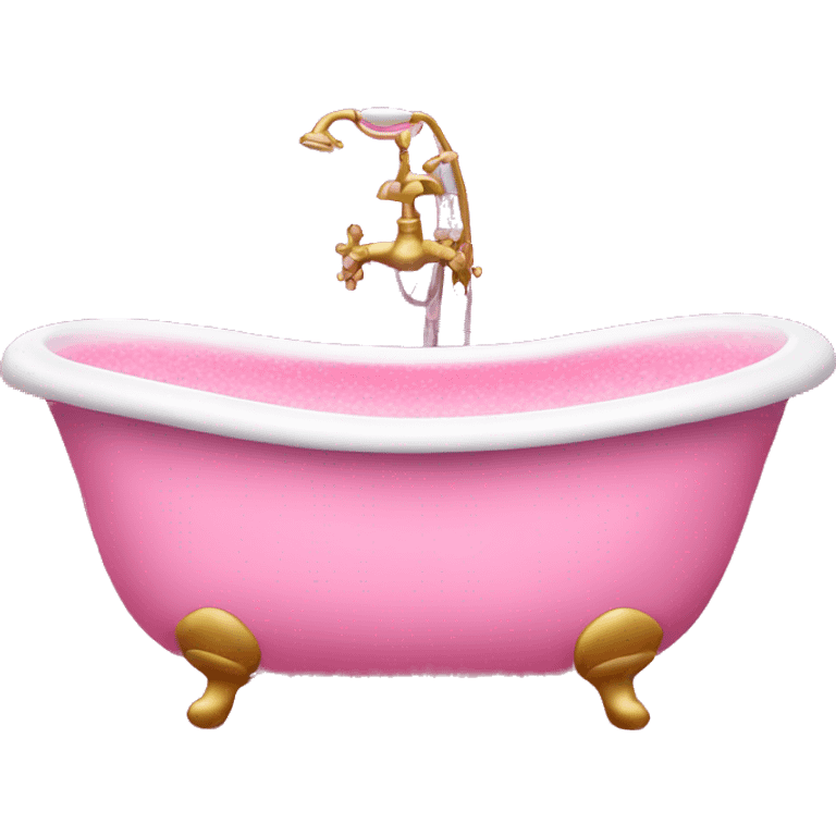 Pink bathtub with pink suds  emoji