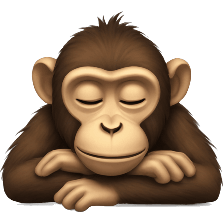 A sleepy monkey emoji