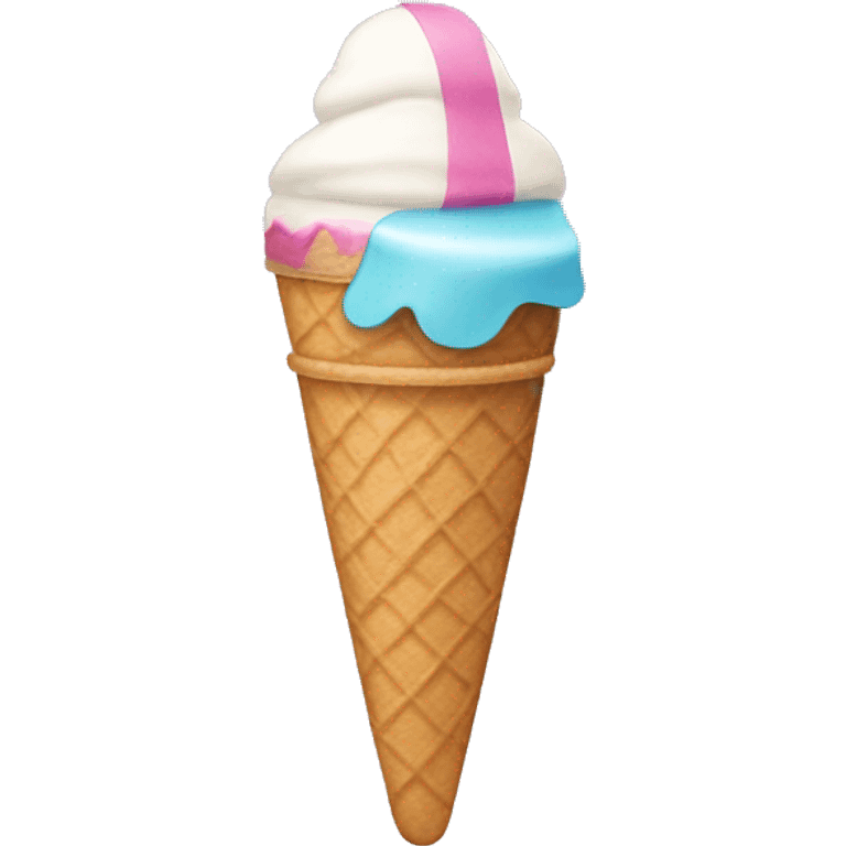 Ice cream with a surfboard  emoji