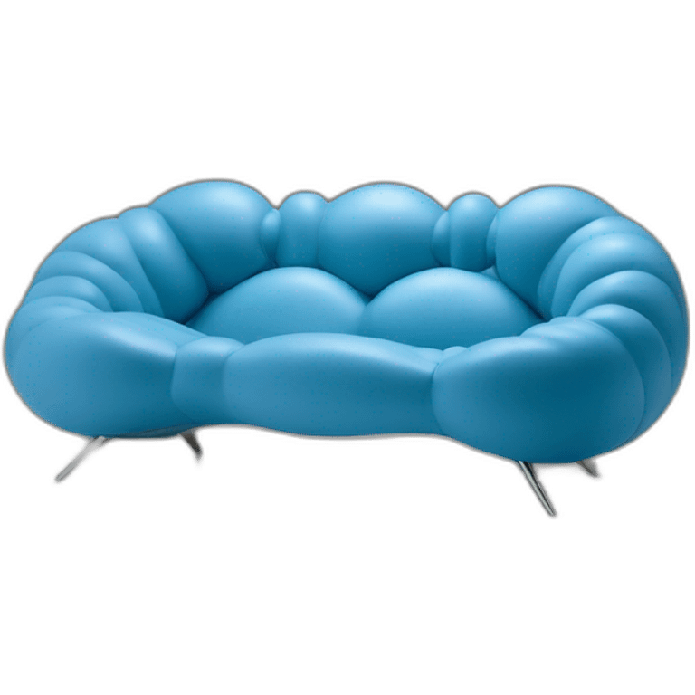 Blue bubble couch Roche Bobois emoji