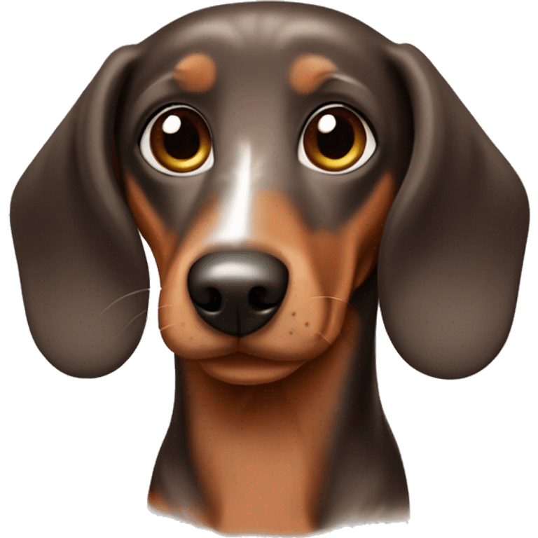 Brown and merle dachshund  emoji